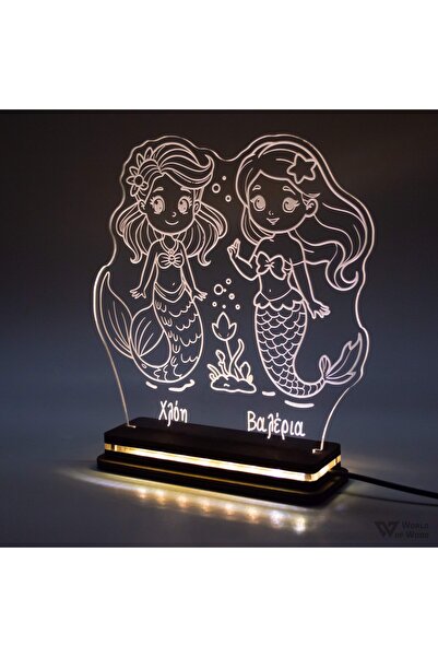Generic Brand Φωτιστικό LED "Δίδυμες Γοργόνες" W00954