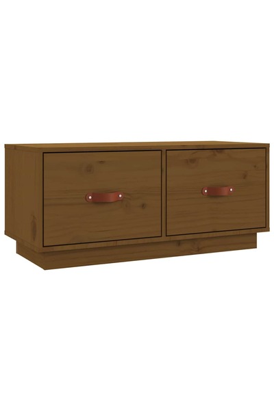 vidaxl Comodă TV, maro miere, 80x34x35 cm, lemn masiv de pin