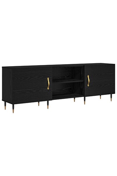vidaxl Cabinet TV 150 x 30 x 50 cm Stejar negru Lemn prelucrat