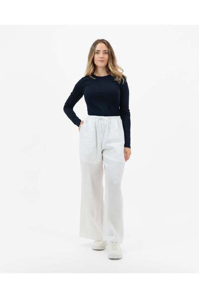 ElegantROSE Zuri - White Linen Trousers
