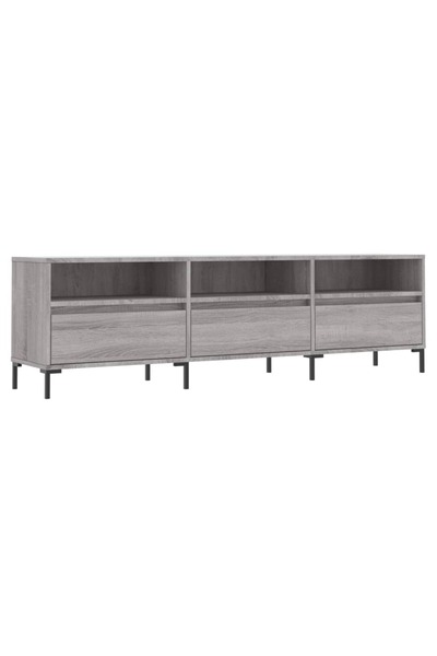 vidaxl Comodă TV, gri sonoma, 150x30x44,5 cm, lemn prelucrat