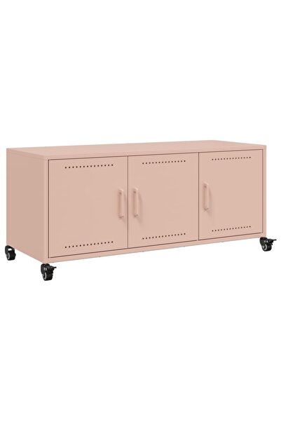 vidaxl Dulap TV, roz, 100,5x39x43,5 cm, oțel