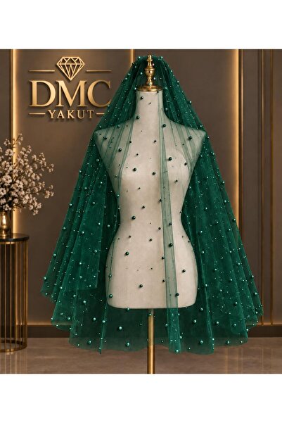 Genel Markalar Yuvarlak 150x150 cm İncili renkli Gelin Duvağı Nişan-Kına-Düğü...