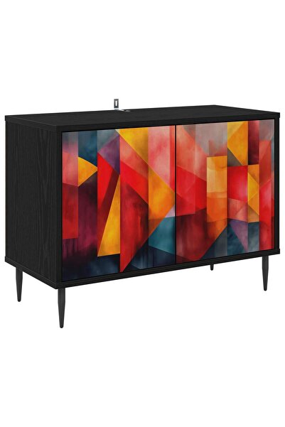 vidaxl Cabinet TV HEESCH 69 x 33 x 50,5 cm Stejar Negru Lemn prelucrat