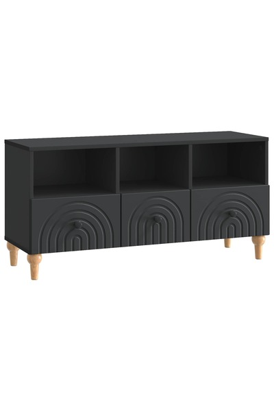 vidaxl Cabinet TV 102 x 34,5 x 50 cm Negru Lemn prelucrat