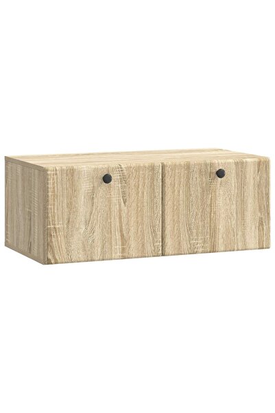 vidaxl Oglindă TV montată pe perete 78,5 x 41 x 30 cm Stejar Sonoma