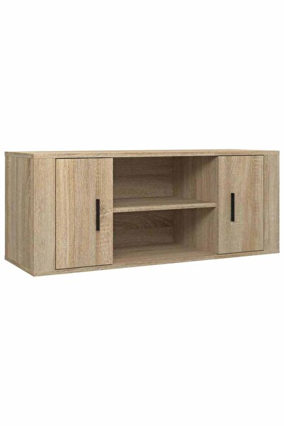 vidaxl Comodă TV, stejar sonoma, 100x35x40 cm, lemn prelucrat