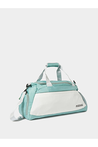 Styli Color Block Logo Print Gym Bag with Removable Strap
