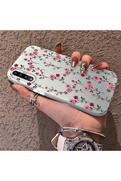 quırkshıeld Samsung Galaxy A50/A50S/A30S Uyumlu Gül Kırmızı İnce Dal Çiçek Kı...