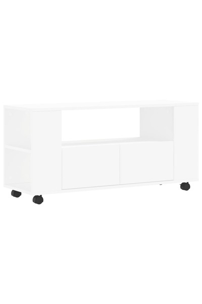 vidaxl Comodă TV, alb, 102x34,5x43 cm, lemn prelucrat