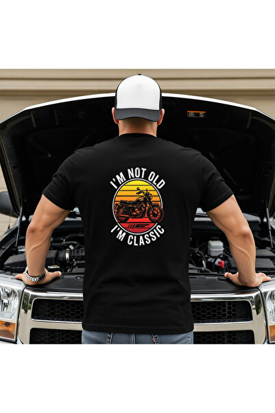 OKTANE Tricou Im not old im classic motorcycle negru XS