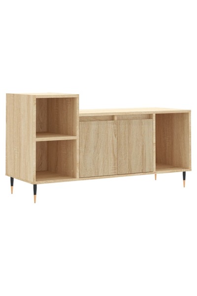 vidaxl Comodă TV, stejar sonoma, 100x35x55 cm, lemn prelucrat