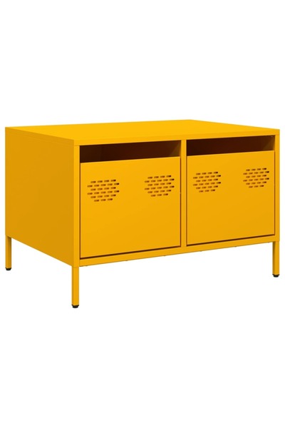 vidaxl Dulap TV, galben muștar, 68x50x43,5 cm, oțel laminat la rece
