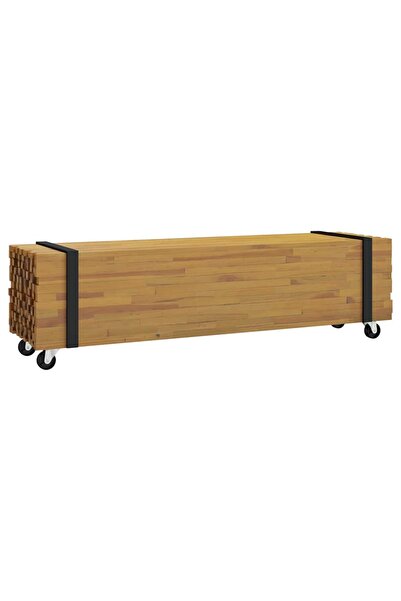 vidaxl Support TV 110 x 30 x 30 cm Maro Lemn solid de tec