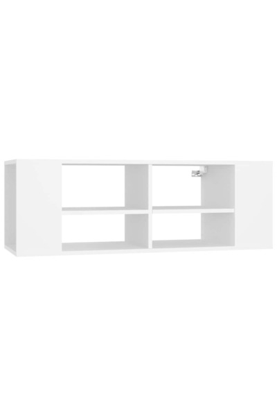 vidaxl Dulap TV montat pe perete, alb, 102x35x35 cm, lemn prelucrat