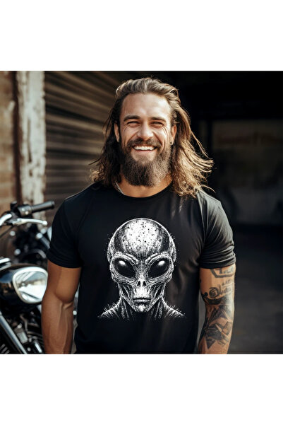 OKTANE Tricou Alien Head model 9 negru 2XL