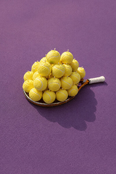 Candle and Friends Kokulu Tenis Topu Form Mum