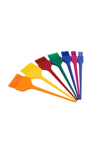 Trina Profesyonel Saç Boya Fırça Seti 7’li Renkli Kuaför Boyama Fırçası Seti