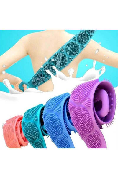 OEM SET DE 2 PIESE - Perie de baie pentru corp, din silicon, pentru exfoliere...