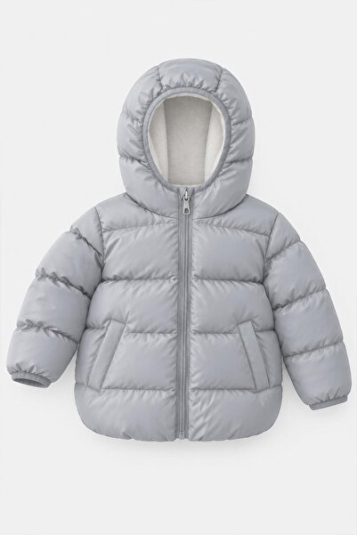 Perendi Unisex Children's Fleece Hooded Inflatable Coat