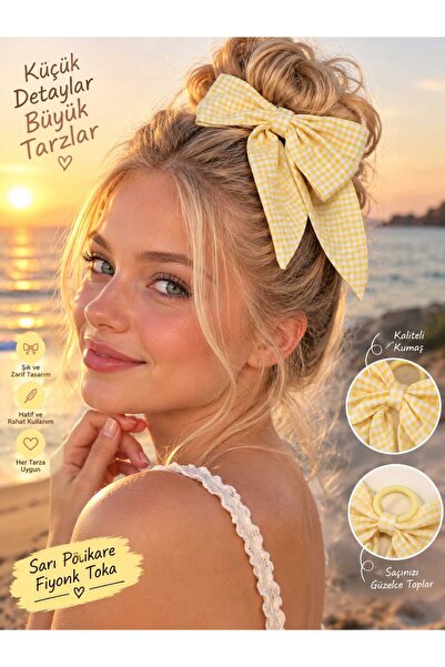 ByMisa Store Women's and Children's Large Bow Hair Clip - Patterned Ribbon Cl...