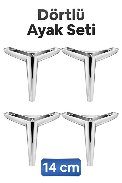 Badem10 Piko 4 Adet Lüks Mobilya Kanepe Sehpa TV Ünitesi Koltuk Ayağı 14 cm P...