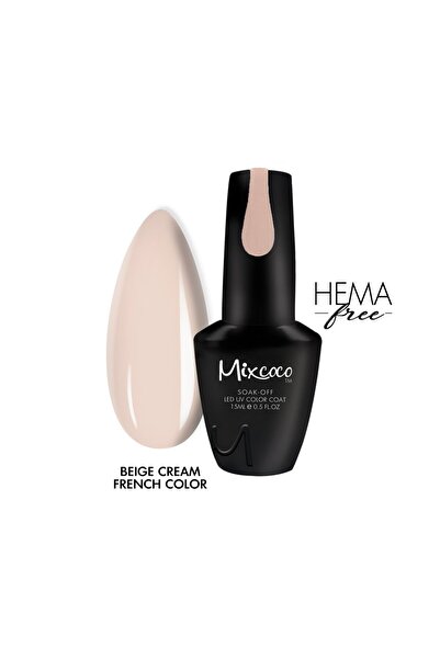 MİXCOCO Ημιμόνιμο βερνίκι νυχιών μπεζ κρεμ για Γαλλικό Μανικιούρ 15ml