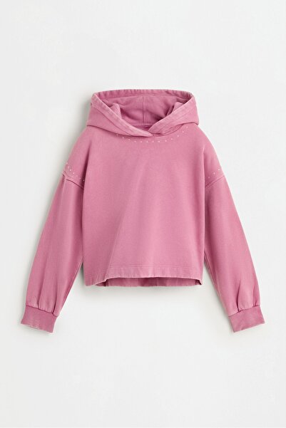LEFTIES Zımbalı crop sweatshirt
