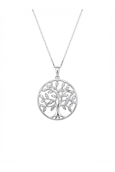 Lovera Jewellery 925 Ayar Gümüş Sertifikalı Hayat Ağacı Kolye Kadın Zarif Min...