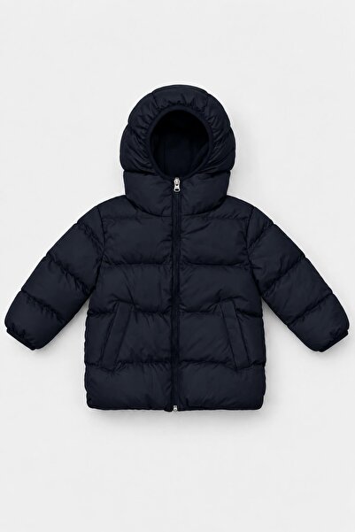 Perendi Unisex παιδικό φουσκωτό μπουφάν με κουκούλα με φλις εσωτερικά
