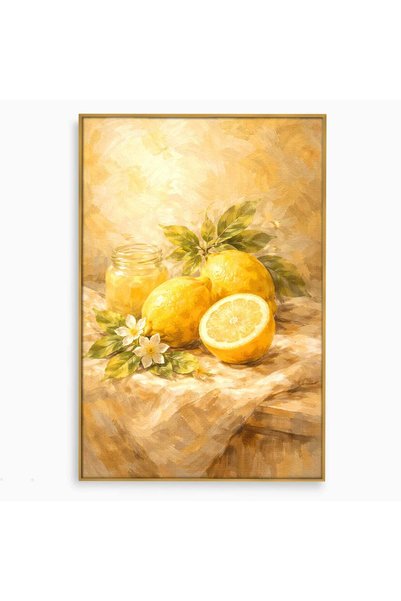 Luxcanva Tablou Canvas Lamai Si Flori 40x60 cm cu Rama Auriu Lamai Flori Natura