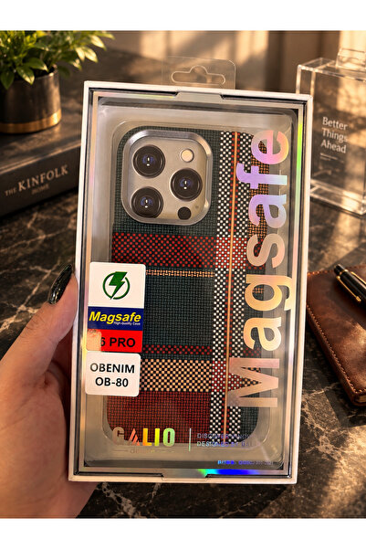 obenim iphone 16 pro Örgü Desenli MagSafe Premium Kılıf