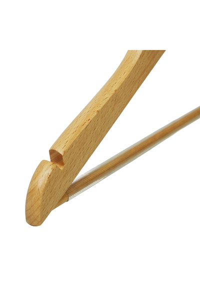 NYN Ahşap KS-01 ÇB 7-14 Yaş 34Cm Barlı Çocuk Askısı Natürel Renk 24 Adet
