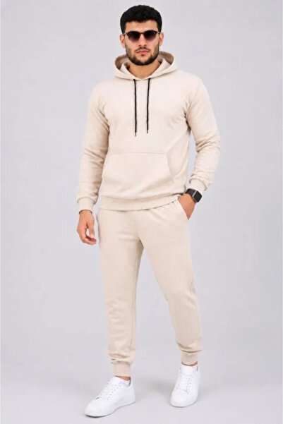 Generic Brand Men's Two-Thread Hooded Kangaroo Pocket Sweatshirt Jogger Pants...