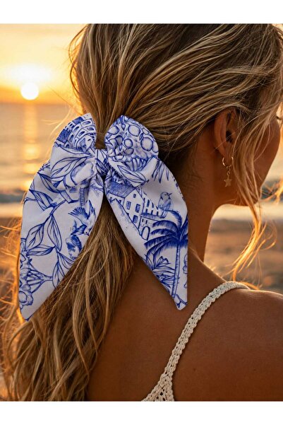 ByMisa Store Women's and Children's Large Bow Hair Clip - Patterned Ribbon Cl...