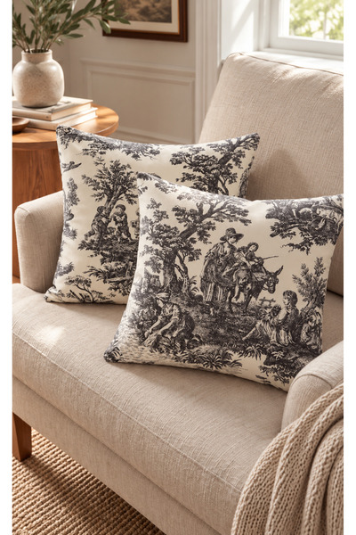 best house decor 43X43 2 Pieces Cushion Cover Vintage Bohemian Series