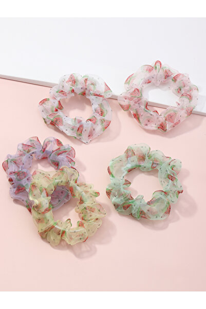 Take Two By Styli Set of 5 - Watermelon Hair Scrunchies