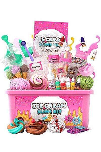 EVEREEN 29-Piece Ice Cream Slime Kit with Butter, Cloud and Foam Slime, Sprin...