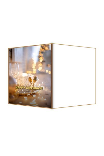 OEM Felicitare Aniversare Sticla de Cristal Stralucitoare, Eleganta, 13.3x19.4cm