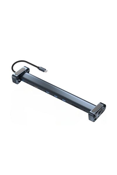 OEM Adaptor HUB USB multiport 10 în 1 cu suport pentru laptop model HU-066, 1...