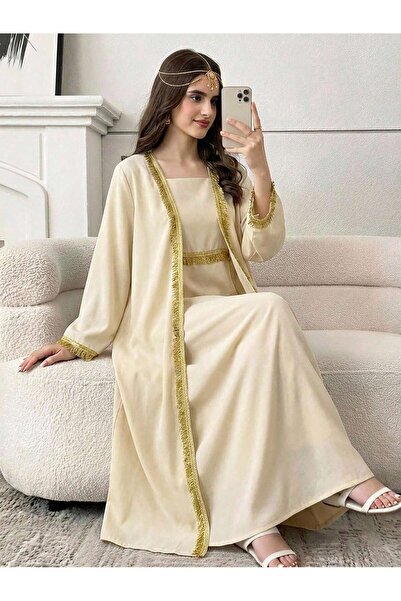 Sheya Dress and cardigan set, beige - 13 years