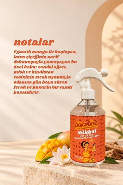 Pakzone Oda ve Çamaşır Spreyi Oda Kokusu Nükhet 500 ml