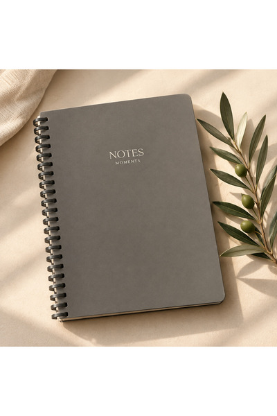 Generic Brand A5 Lined Silicone Spiral Notebook - 80 Gsm Ivory 120 Pages