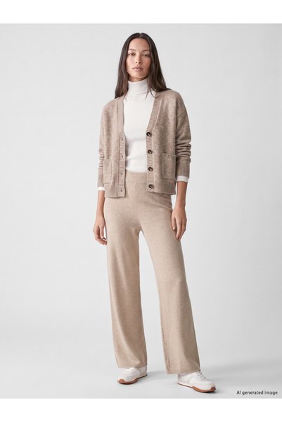 LC Waikiki Pantaloni tricotați de damă cu talie elastică