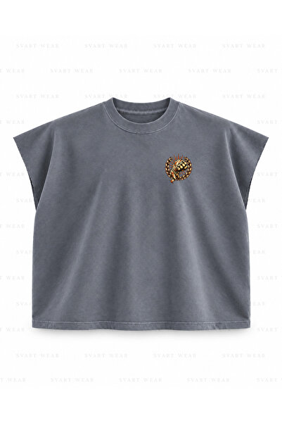 SVART WEAR Αμάνικο μπλουζάκι Alex Pereira Jaguar με στάμπα, φαρδιά γραμμή - Α...