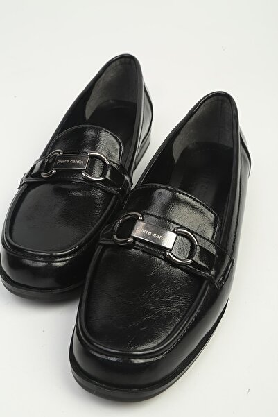 Pierre Cardin Kadın Siyah Metal Tokalı Günlük Loafer Ayakkabı PC-56058