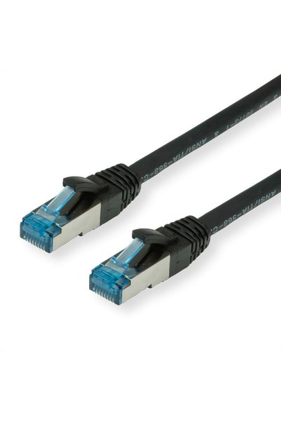 OEM SFTP 15m Cat6a Μαύρο LSOH χωρίς σκαλοπάτια