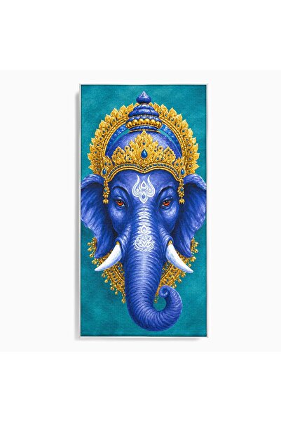 Luxcanva Tablou Canvas Elefant Regal 70x140 cm cu Rama Argintiu Elefant Arta ...