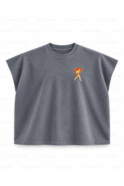 SVART WEAR تي شيرت بدون أكمام مطبوع عليه Stone Halter Lifting Ancient Athlete...