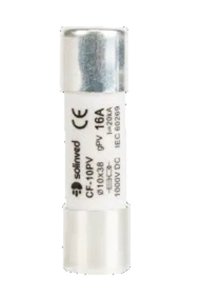 DC Sigorta 16A 1000V - Güneş Enerji Sistemi Koruma Sigortası